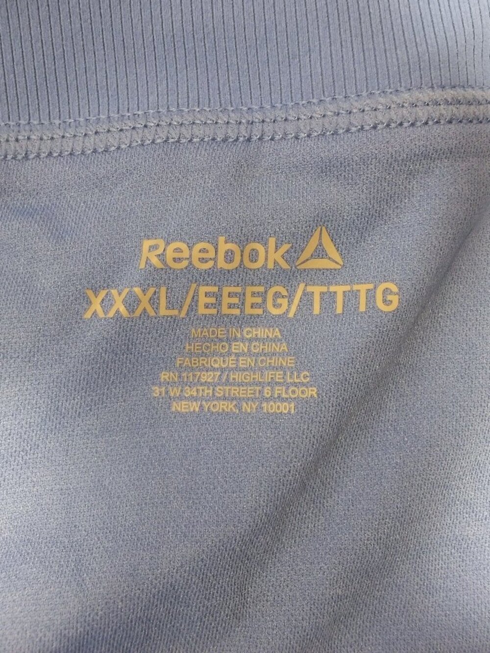 Reebok Slim Shorts Womens Plus Size XXXL Athletic Inner Short Geometric Blue NWT - Picture 4 of 6